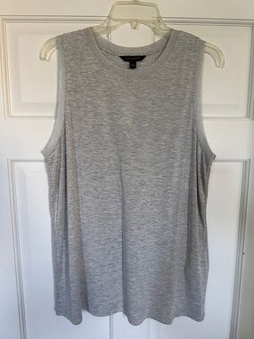 Banana Republic Light Heather Gray Sleeveless Knit Tank